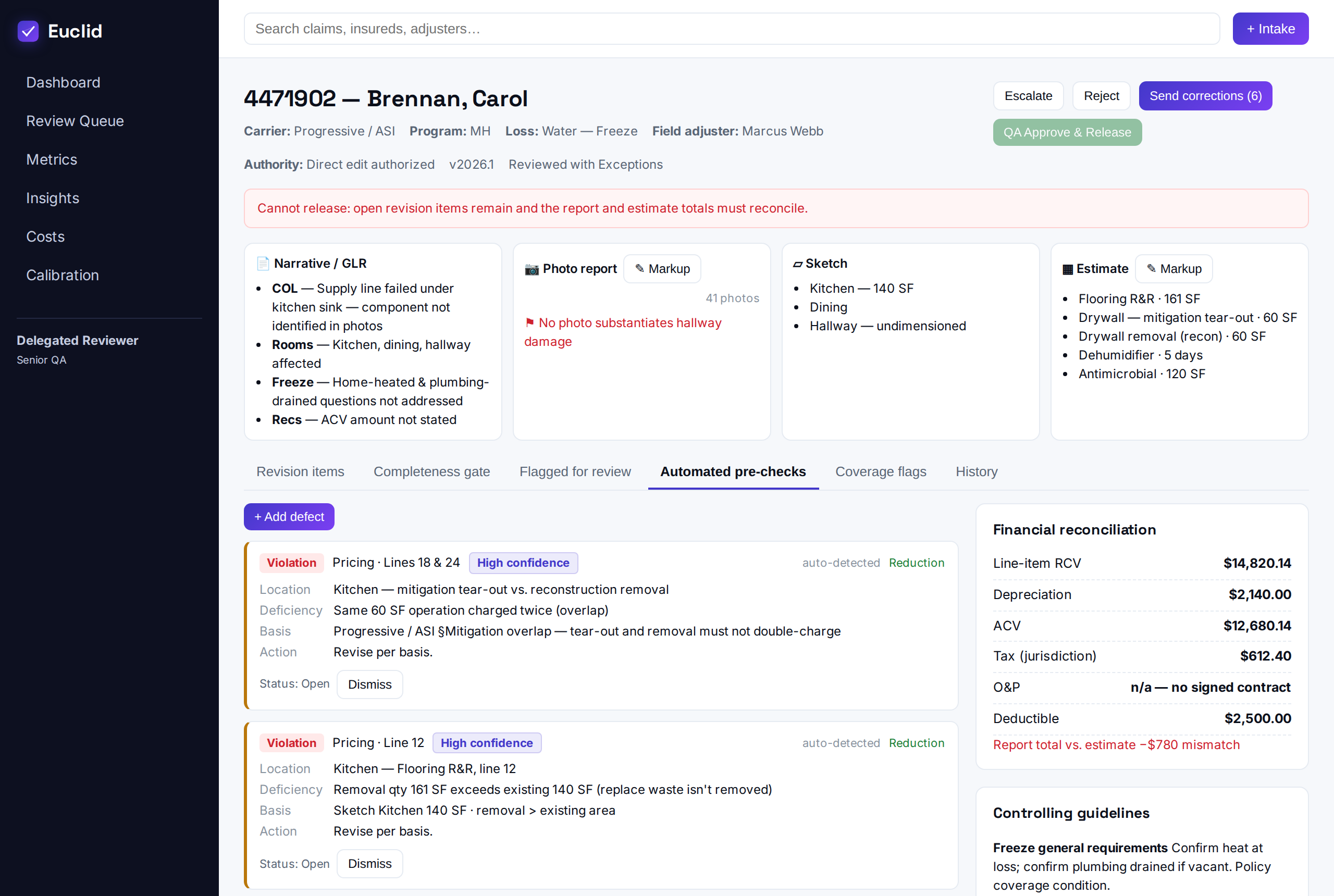 Confidence-graded automated pre-checks